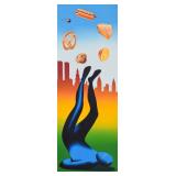 Mark Kostabi Oil on Canvas Untitled, 1998