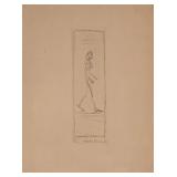 Alberto Giacometti Etching Femme Qui Marche