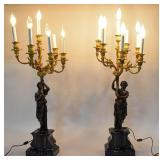 After Remond Pair French Neoclassical Candelabra