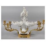 Italian Rococo Porcelain 6-Light Candelabrum