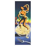 Mark Kostabi Oil on Canvas Untitled, 1998