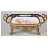 Sevres Style Gilt Bronze Mounted Dish