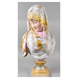 Carrier-Belleuse Polychrome Bisque Bust