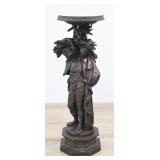 Carrier-Belleuse Bronze Tazza, After Harvest