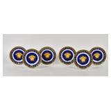 Set 6 Versace Rosenthal Medusa Blue Salad