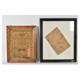 Two Early 19th Century Needlepoint Samplers
