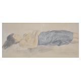 Raphael Soyer Graphite & Colored Pencil