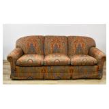 Three-Cushion Tapestry Upholstered Sofa