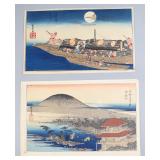 Two Japanese Woodblocks After Utagawa