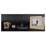 4 Tabletop Items Incl Denbac Art Pottery Vase