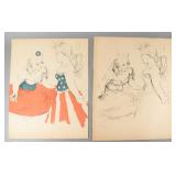 Jack Levine Two Signed Patriotic Allegorical