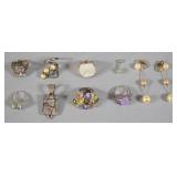 10 Pieces Sterling Silver & Stone-Set Jewelry