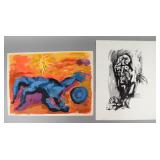 Abraham Rattner Two Signed Lithographs