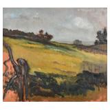 Oil Canvas Impressionist Landscape w/ Gnarled
