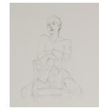 Sydney McGinley Graphite Drawing Seated Nude