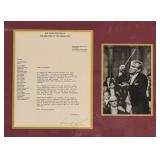 Leonard Bernstein Signed Letter & Photo