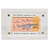 Mickey Mantle Signed 1953 World Series Game