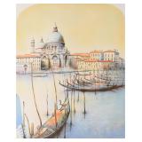 Rolf Rafflewski Lithograph Venice Canal Scene