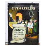 Large Bracketed Metal Pub Sign