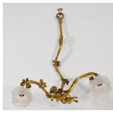 Rococo Revival Style Gilt Metal & Frosted