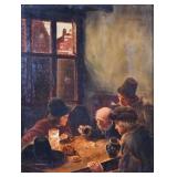 Claus Meyer Oil on Board The Dice Players