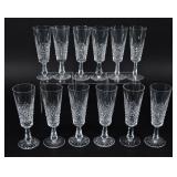 12 Waterford Crystal Kenmare Champagne Flutes