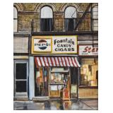 Herbert Weintraub Oil on Board City Street