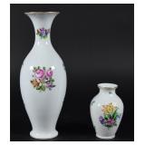 Two Herend Floral Vases