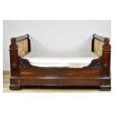 Renaissance Carved Mahogany Daybed