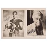 2 Charlton Heston Signed B&W Photographs
