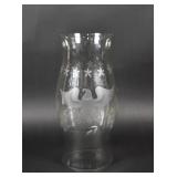 Americana Etched Clear Glass Hurricane Shade