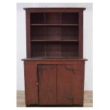 Primitive American Red-Painted Stepback