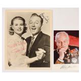 2 Signed Photos Grace Kelly Bing Crosby