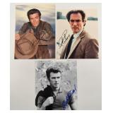 3 Clint Eastwood Signed Photos & Ephemera
