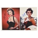 2 Sophia Loren Signed Color Photographs