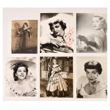 6 Signed Hollywood Actress Photos Incl. Mary