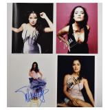 4 Signed Color Photos of Salma Hayek w/ COA