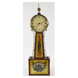 E. Jones Willard Style Mahogany Banjo Clock