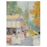 Luigi Cagliani Oil Canvas Parisian Street