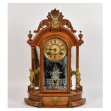 Ansonia Clock Co. Gilt Metal Mounted Wooden