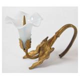 5 Art Nouveau Gilt Metal & Opalescent Glass
