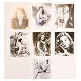 7 Signed Photos Hollywood Actresses Bacall