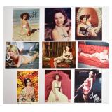 9 Signed Photos Hollywood Actresses Incl.