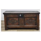 Jacobean Carved Oak Storage Chest