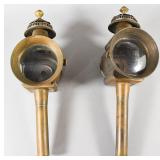 Near Pair Limehouse Lamp Co. Brass Carriage