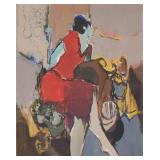 Itzchak Tarkay Color Lithograph Seated Woman