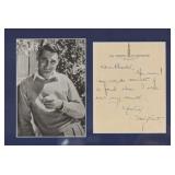 Cary Grant Signed Letter & Photo Display