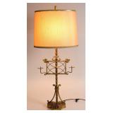 Hollywood Regency Style Gilt Metal Table Lamp