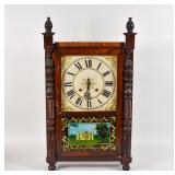 Riley Whiting Mahogany Veneer Mantel Clock