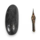 Two Ancient Tools Incl. a Polished Stone Celt